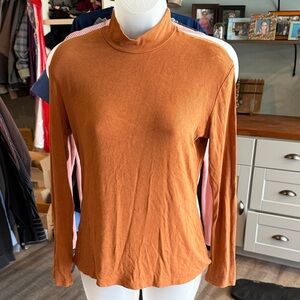 Elegant Long Sleeve Rust Top
